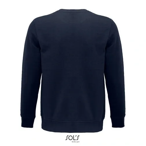 Sudadera unisex de algodón orgánico con cuello redondo ref S03574 - Back French Marino