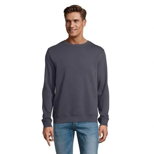 Sudadera unisex de algodón orgánico con cuello redondo ref S03574 - Deep Charcoal Grey