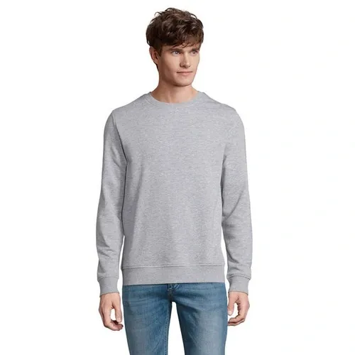 Sudadera unisex de algodón orgánico con cuello redondo ref S03574 - Front Gris Melange 2