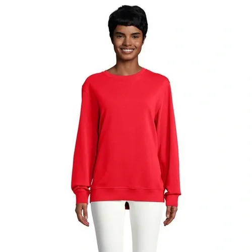 Sudadera unisex de algodón orgánico con cuello redondo ref S03574 - Front Rojo