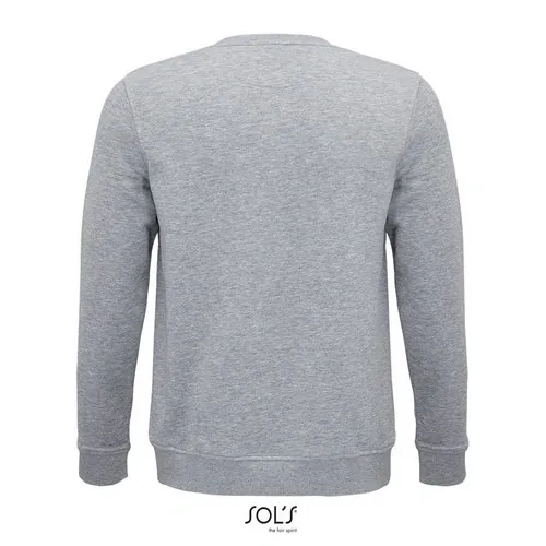 Sudadera unisex de algodón orgánico con cuello redondo ref S03574 - Gris Mezcla Back