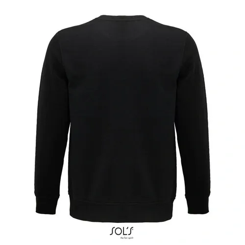 Sudadera unisex de algodón orgánico con cuello redondo ref S03574 - Negro Back