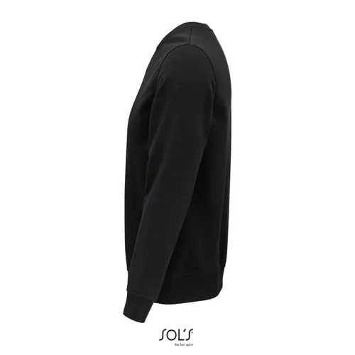 Sudadera unisex de algodón orgánico con cuello redondo ref S03574 - Negro Side