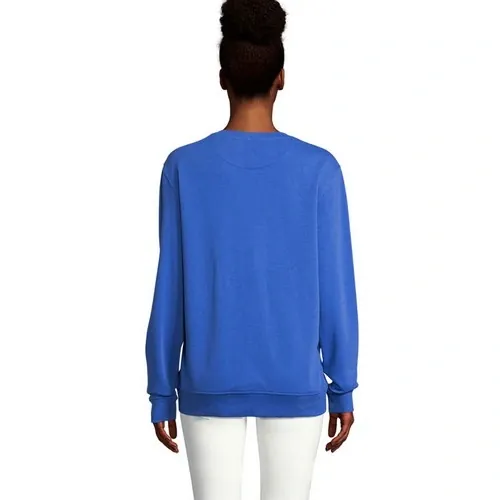 Sudadera unisex de algodón orgánico con cuello redondo ref S03574 - Side Azul Royal