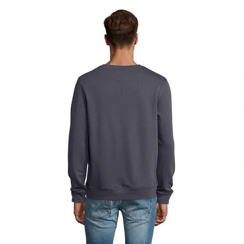 Sudadera unisex de algodón orgánico con cuello redondo ref S03574 - Side Deep Charcoal Grey