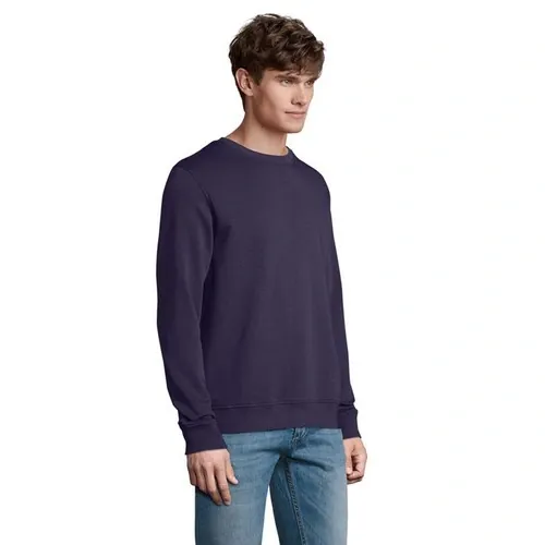 Sudadera unisex de algodón orgánico con cuello redondo ref S03574 - Side French Marino