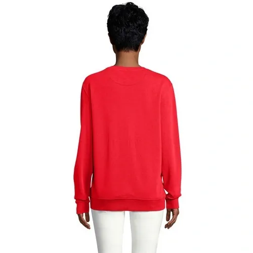 Sudadera unisex de algodón orgánico con cuello redondo ref S03574 - Side Rojo