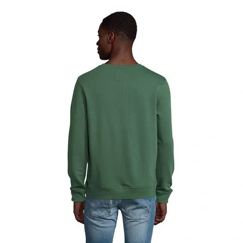 Sudadera unisex de algodón orgánico con cuello redondo ref S03574 - Side Verde Botella Oscuro