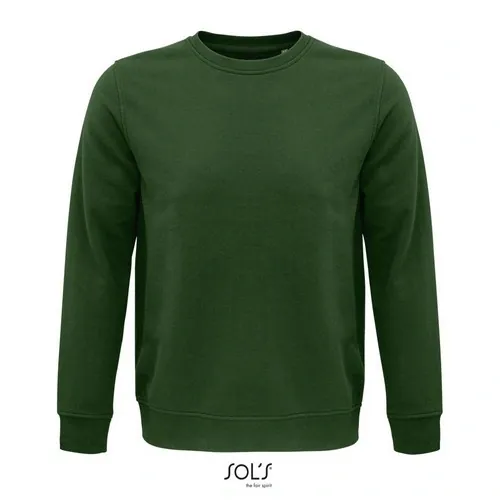 Sudadera unisex de algodón orgánico con cuello redondo ref S03574 - Verde Botella