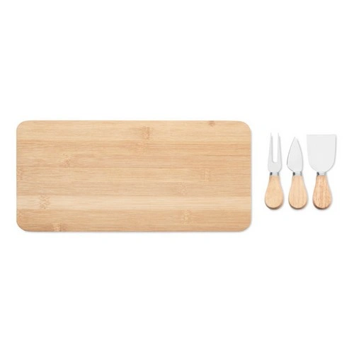 Tabla de bambú para cortar y servir con cuchillos ref MO6414