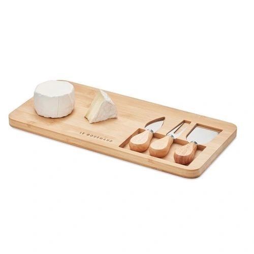 Tabla de bambú para cortar y servir con cuchillos ref MO6414