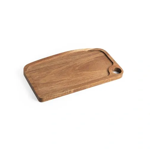 Tabla de madera de acacia con asa para fácil transporte ref 94289