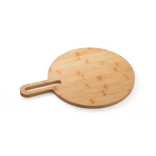 Tabla de servir de bambú con asa ideal para pizzas ref 94259