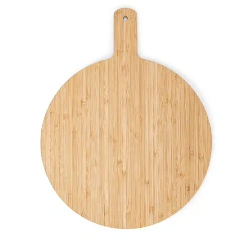 CHEESANO Tabla de servir redonda de bambú personalizable ref 94393 - Natural