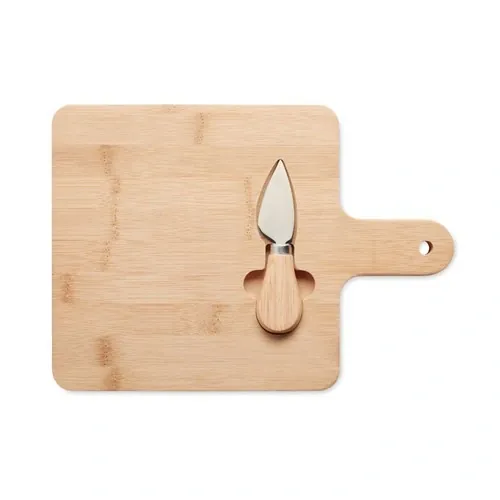 Tabla de bambú para cortar con cuchillo para quesos ref MO6415