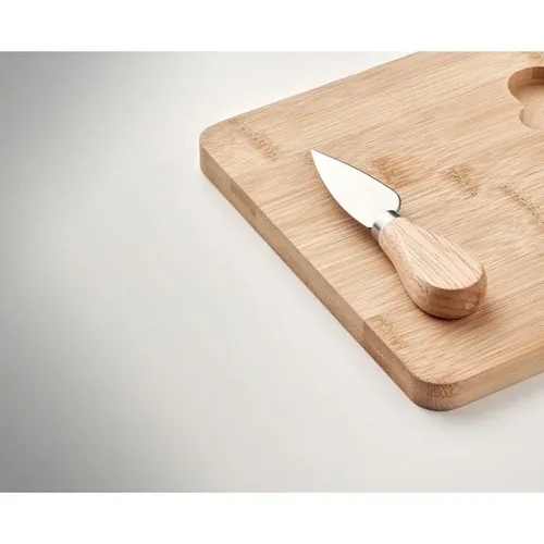 Tabla de bambú para cortar con cuchillo para quesos ref MO6415