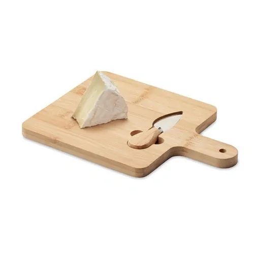Tabla de bambú para cortar con cuchillo para quesos ref MO6415