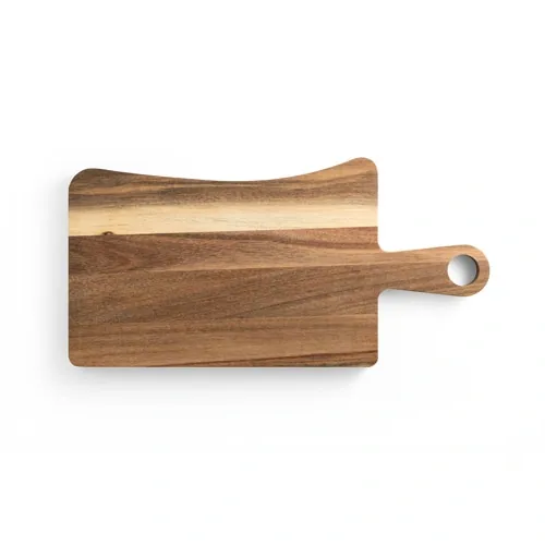 Tabla para quesos de madera de acacia con utensilios ref 94293 - Natural Oscuro 02
