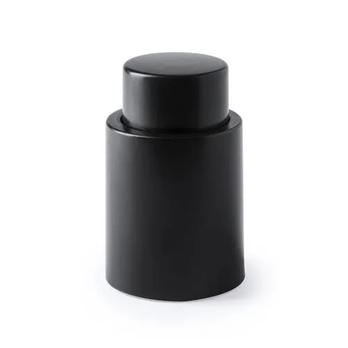 Tapón de vacío para vino elegante diseño negro ref 6097