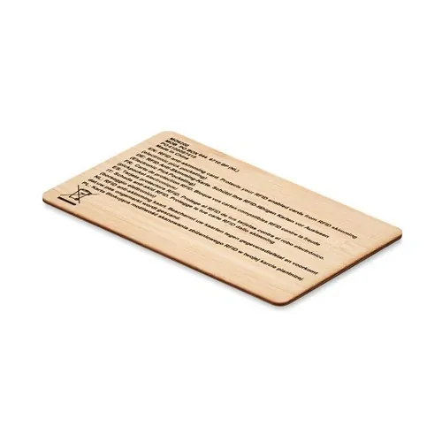 Tarjeta RFID de bambú protección electromagnética ref MO6200 - Side Madera