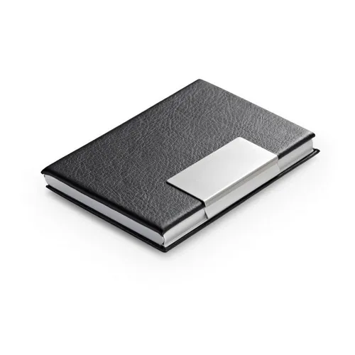 Tarjetero de aluminio y PU en caja de regalo ref 93307 - Negro