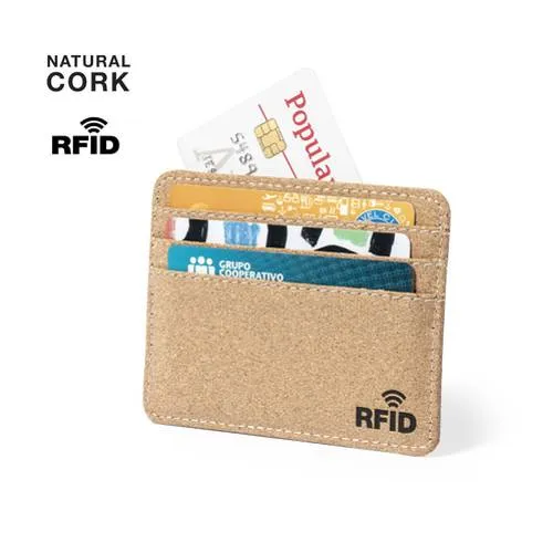 Tarjetero Elegante de Corcho Natural con Protección RFID ref 1916