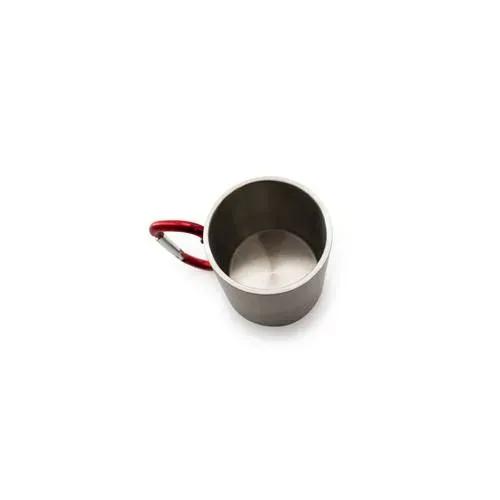 Taza de acero inox con asa mosquetón en vivos colores ref 4509 - 02