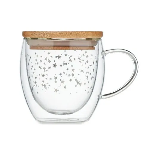 Taza de borosilicato doble pared diseño estrellas ref CX1523 - Back Transparente