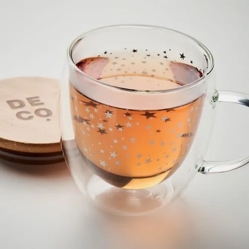 Taza de borosilicato doble pared diseño estrellas ref CX1523 - Printed Transparente