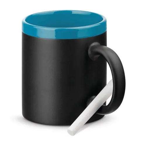Taza cerámica con tiza para personalizar ref 93957 - Azul Claro