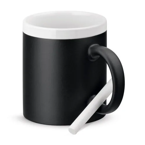 Taza cerámica con tiza para personalizar ref 93957 - Blanco