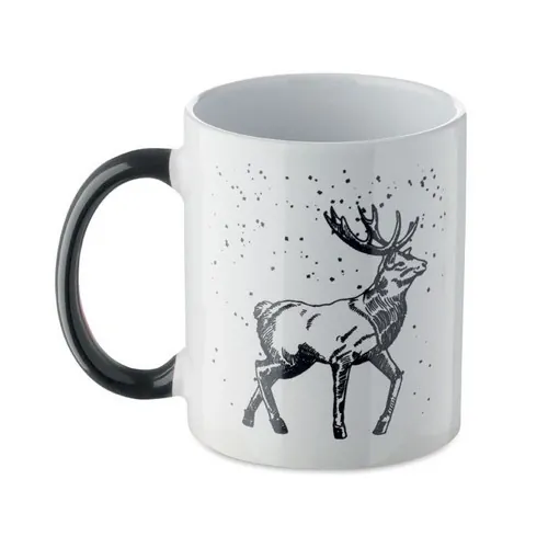 Taza de cerámica navideña 300 ml en caja de regalo ref CX1571 - Negro