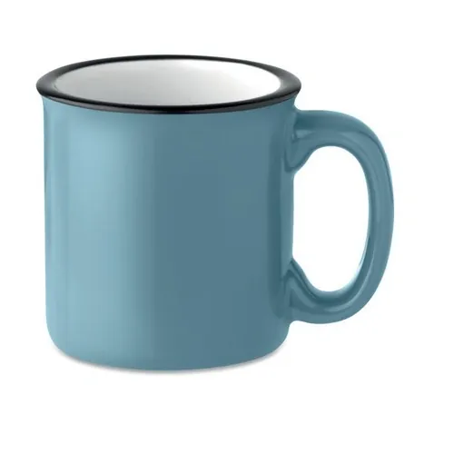 Taza cerámica vintage apta para lavavajillas ref MO9243 - Azul