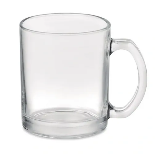Taza de cristal brillante para sublimación 300 ml ref MO6118 - Front Transparente