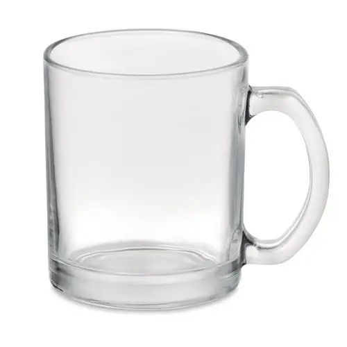 Taza de cristal brillante para sublimación 300 ml ref MO6118 - Transparente