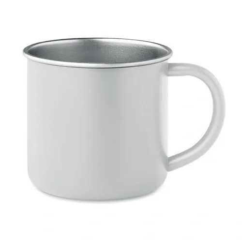 Taza de acero inoxidable reciclado con diseño ecológico ref MO2226 - Blanco
