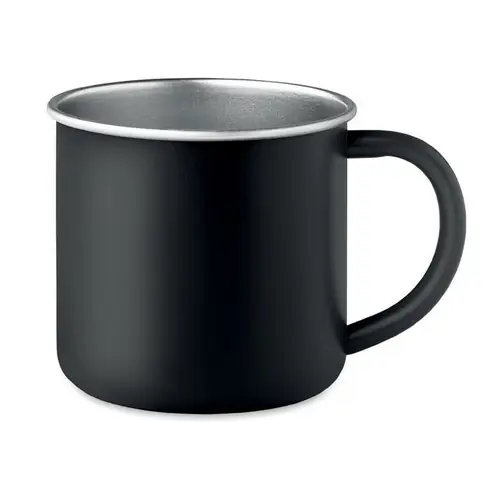 Taza de acero inoxidable reciclado con diseño ecológico ref MO2226 - Negro