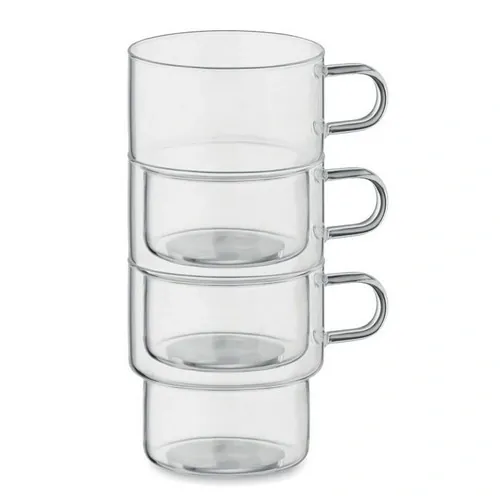 Taza apilable de cristal de borosilicato 300 ml ref MO2348 - Transparente Back