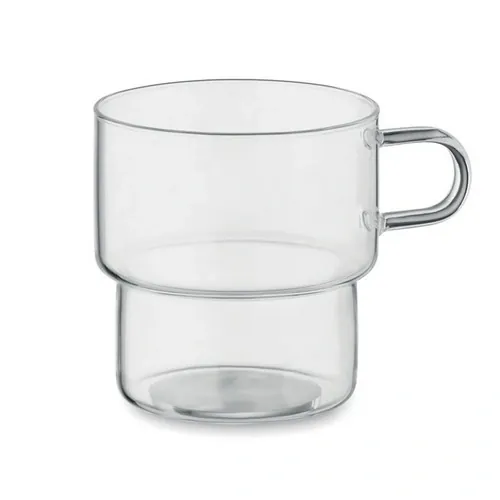 Taza apilable de cristal de borosilicato 300 ml ref MO2348 - Transparente
