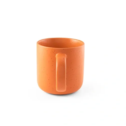 Taza de café rústica de cerámica apta para lavavajillas ref 94281 - Naranja 02