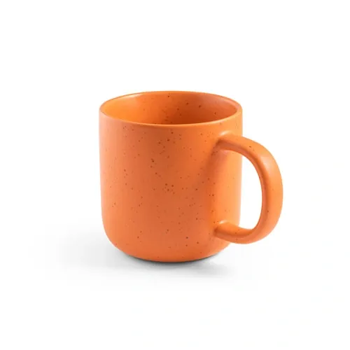 Taza de café rústica de cerámica apta para lavavajillas ref 94281 - Naranja