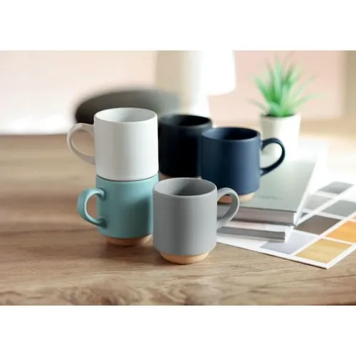 Taza apilable de cerámica ideal para ahorrar espacio ref MO2493 - Gris Item Ambiant Picture