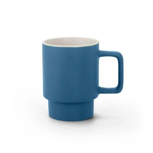 Taza de cerámica mate personalizable 330 ml en colores variados ref 94391 - Azul Back
