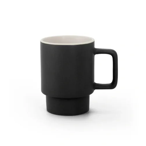 Taza de cerámica mate personalizable 330 ml en colores variados ref 94391 - Negro Back