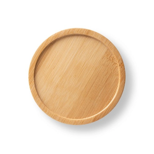 Taza de cerámica con tapa y base de bambú ref 94251
