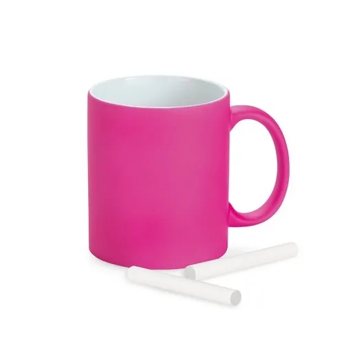 Taza de cerámica neón mate en caja de regalo ref 93886 - Rosa 02