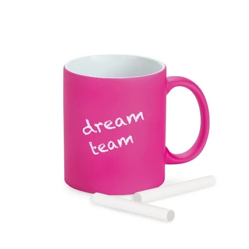Taza de cerámica neón mate en caja de regalo ref 93886 - Rosa