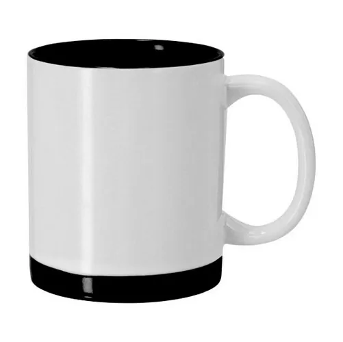 Taza de cerámica para sublimación con diseño a juego ref RA29 - Negro