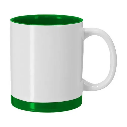 Taza de cerámica para sublimación con diseño a juego ref RA29 - Verde
