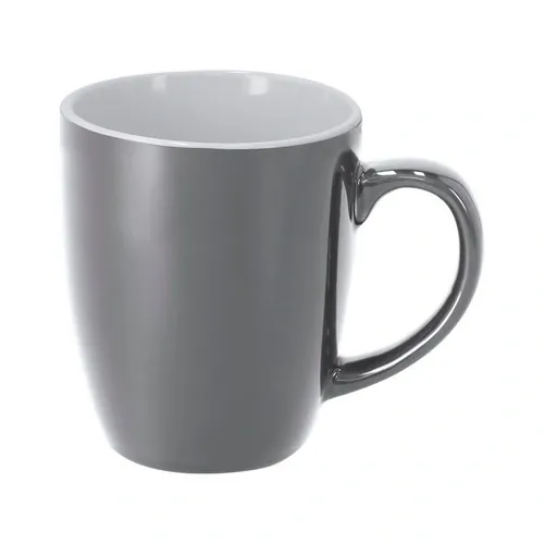 Taza de cerámica personalizable de 350 ml brillante ref 22160 - Gris